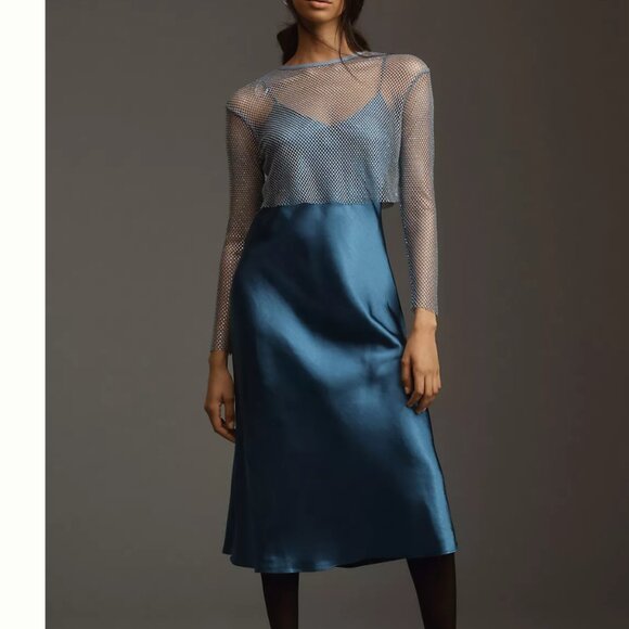 dolan Dresses & Skirts - Dolan by Anthropologie Satin Slip Midi Dress